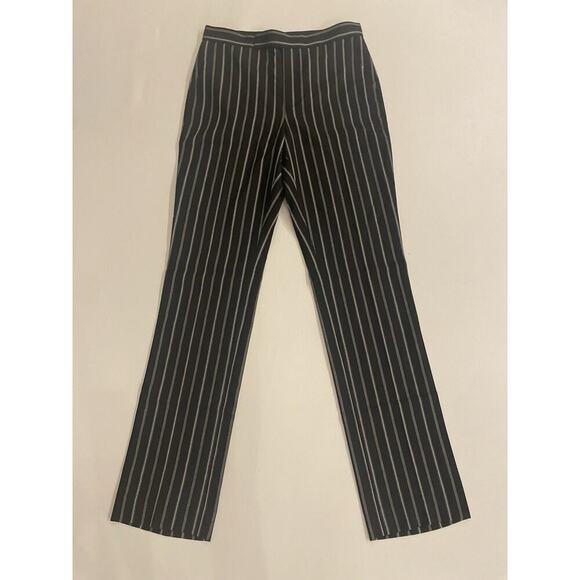 Ralph Lauren Collection Purple Label Pinstripe Wool Pants 8 Straight Leg Runway - Picture 9 of 16